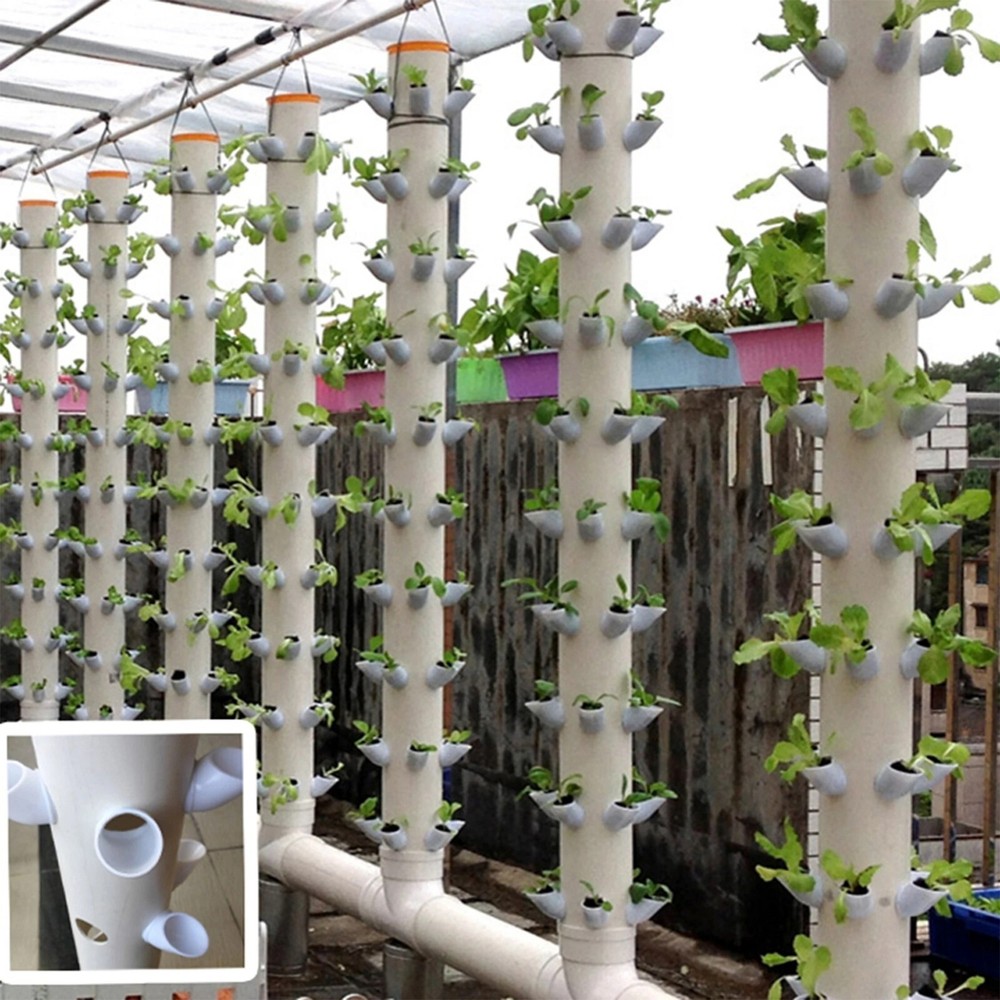 DIY Set Hydroponic Pot Vertical Tower Growing System Soilless Farm Device