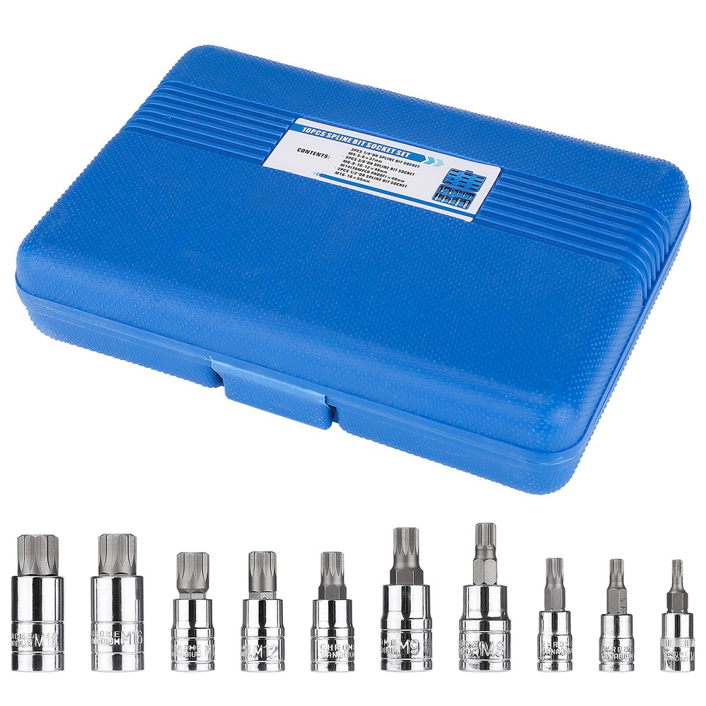 Triple Square Triple Square Spline Bit Socket kit 12 Points with Carrying Case