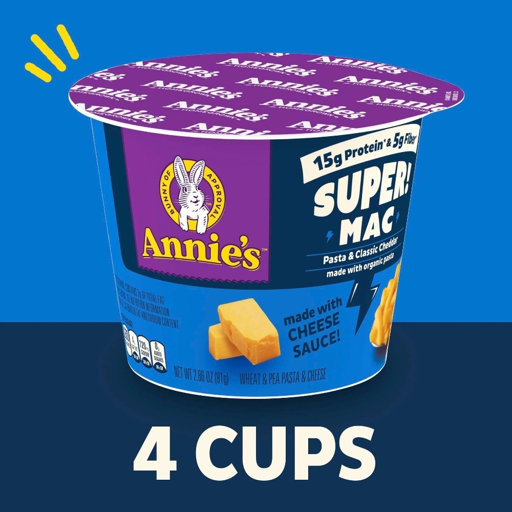 Microwaveable Protein Pasta & Cheese Cups, 4 Pack, 11.44 oz, Quick Prep Meal