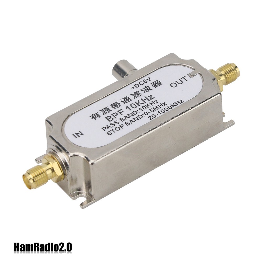 10KHz BPF Single Power Supply Active Bandpass Filter 45dB Suppression