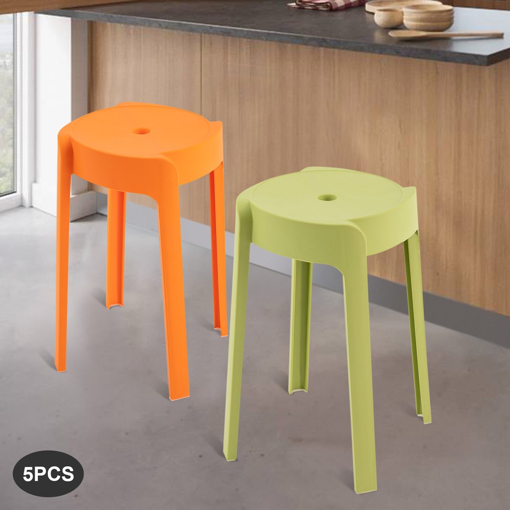 Plastic Stool Thickened Household Stacking Dining Table Round Stool High Stool