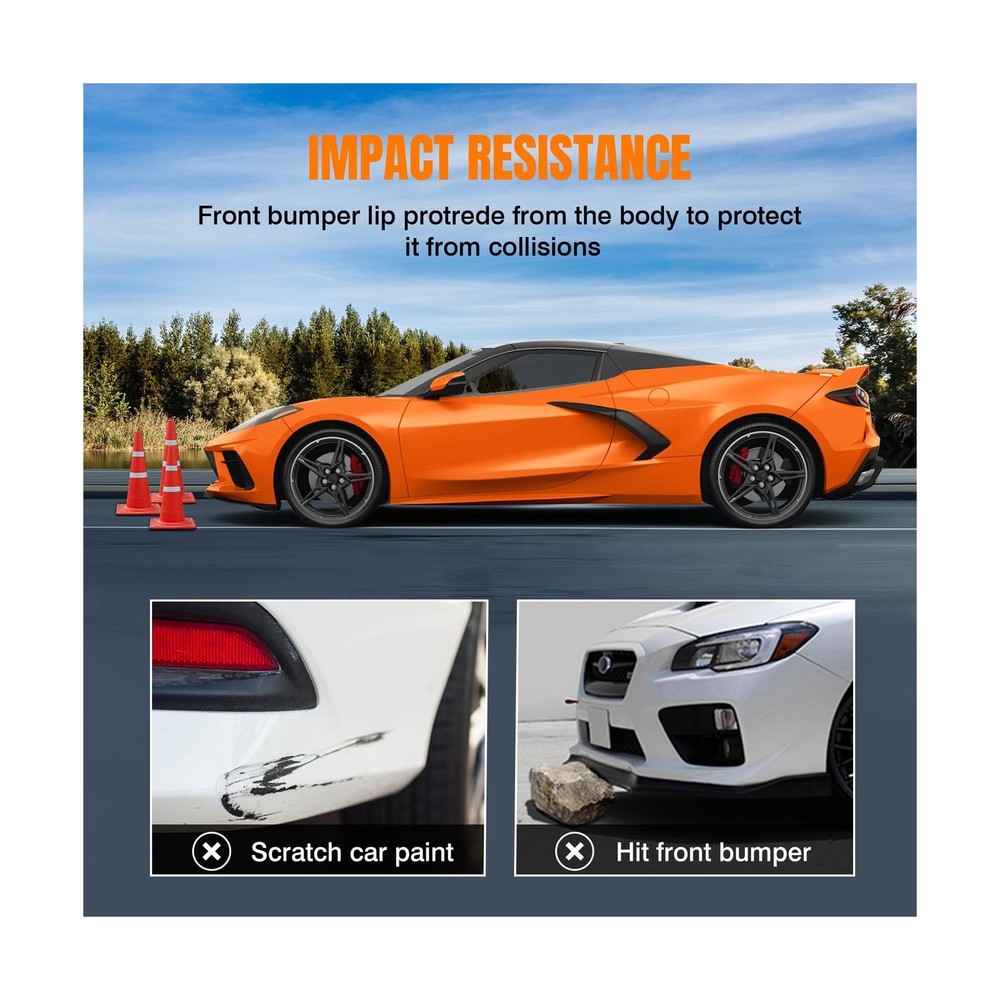 Front Bumper Lip Spoiler Compatible with 2006-2010 Dodge Charger(Exclude SRT8...