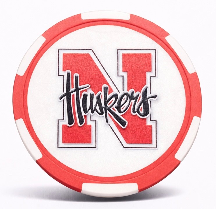 Nebraska Cornhuskers - Poker Chip Golf Marker