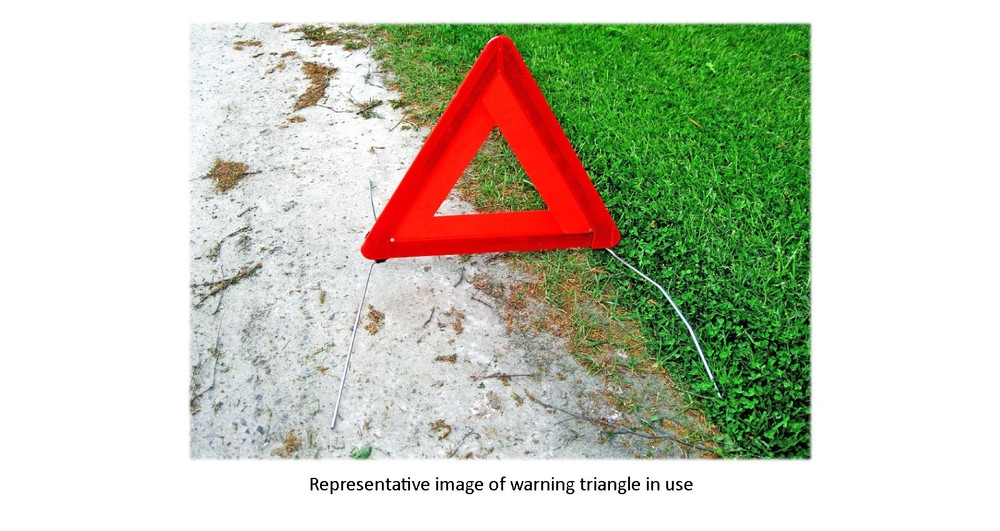 Swiss Made CEA Foldable Emergency Reflective Warning Triangle & Storage Case NOS