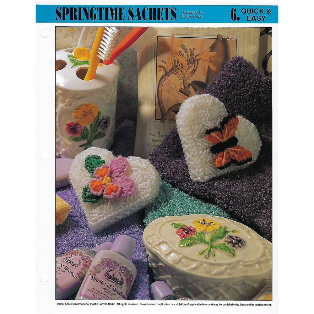 Springtime Sachets Plastic Canvas Pattern Annie's International Pattern Club