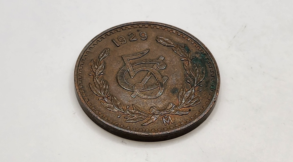 1929 Mexico 5 Centavos Coin - KM#422