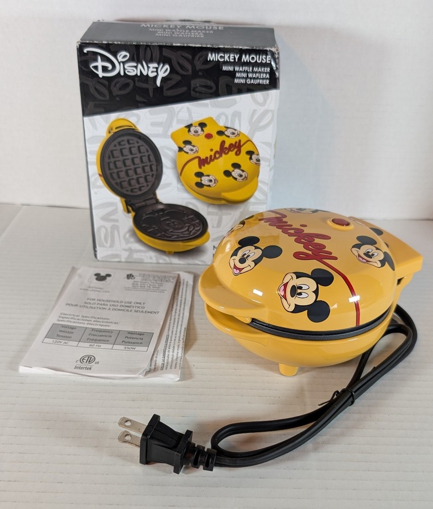 Disney Mickey Mouse Mini Waffle Maker (NEW OPEN BOX)