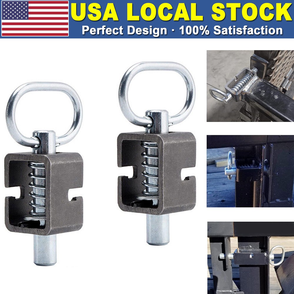 SPARKWHIZ 2PACK Spring Trailer Gate Weld-On Spring Latch Lock Assembly Universal