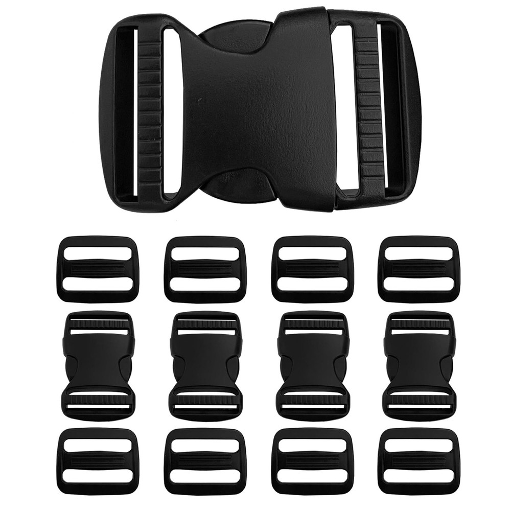 Plastic Buckle Clips for 1 Inch Straps 4 Pack 1" Quick Side Release Buckles