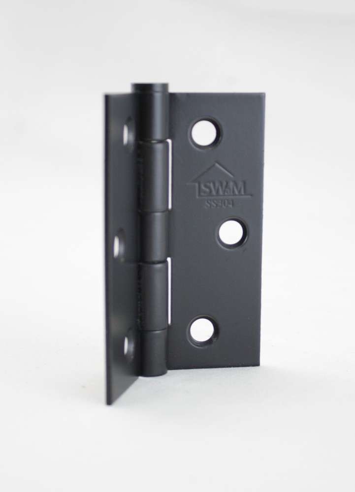 3" x 2.5" SS304 Butt Hinge Black Stainless Steel Butt Hinge with Hardware