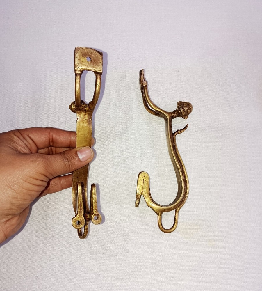 Vicious Chimpanzee Cabinet Pull Set Brass Tribal Monkey Cupboard Handle CA737