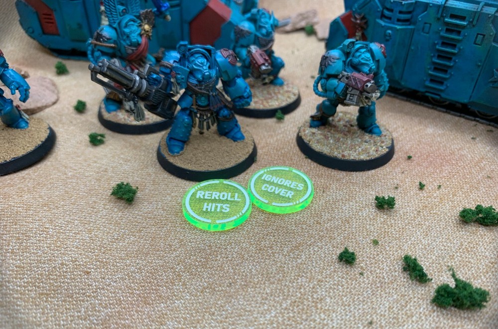 Tabletop Psychics/Abilities Token Set compatible with Warhammer 40k