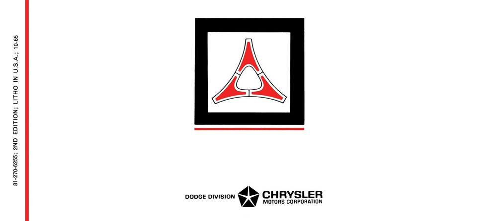 1966 Dodge Coronet Owner's Manual - COLOR