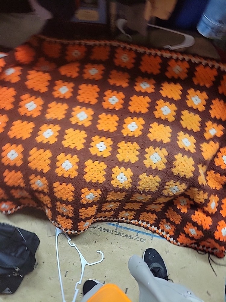 handmade afghan 56x44 Virginia Tech Colors