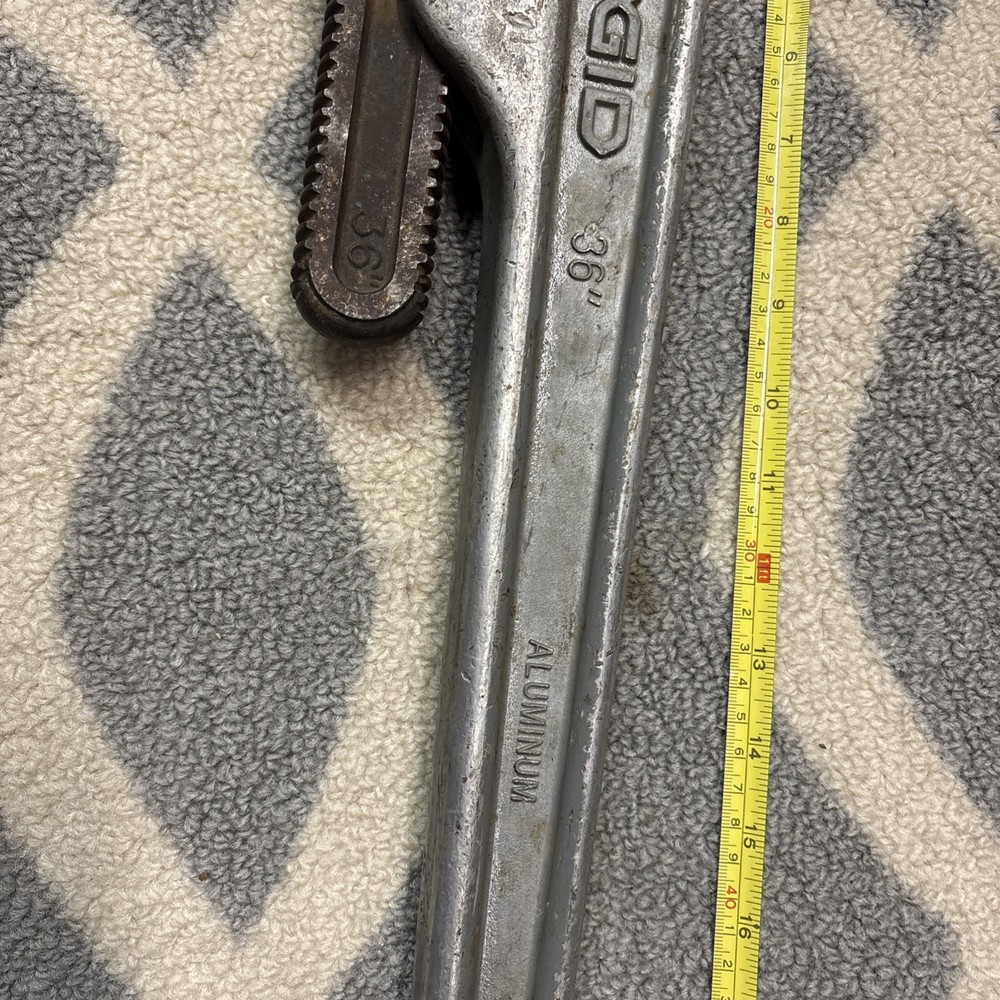 Rigid 36" Aluminum Pipe Wrench Model 836 - WORKING CONDITION