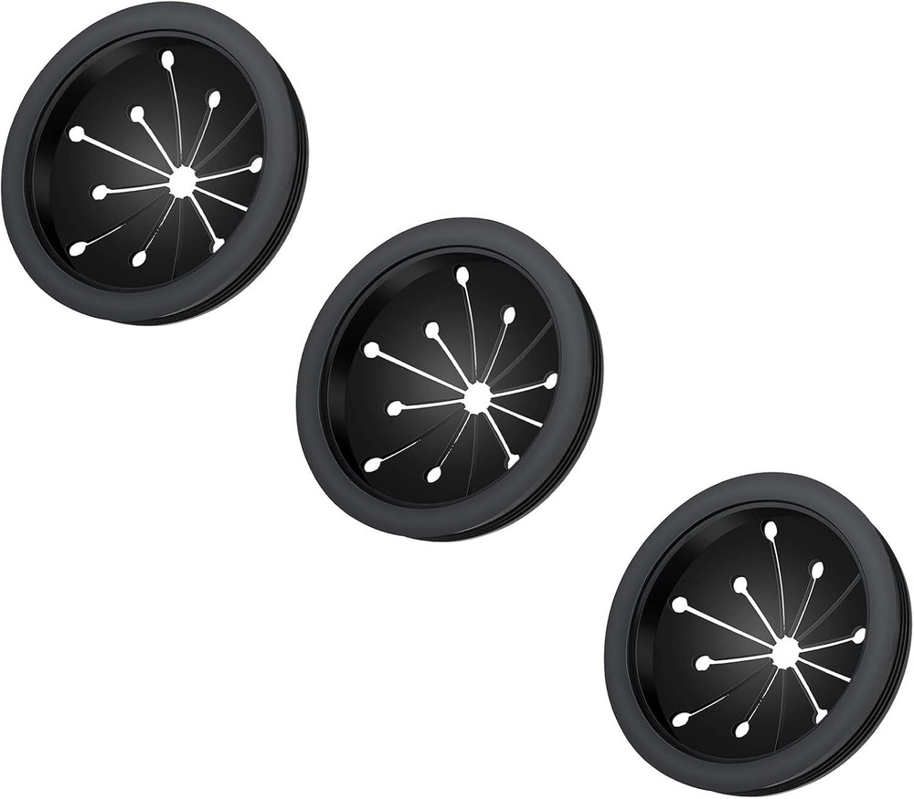 3-Pack 3-1/8" Rubber Splash Guard – Sink Drain & Garbage Disposal Insert
