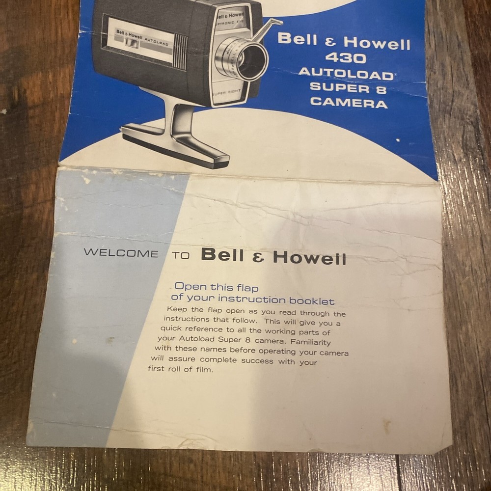 ORIGINAL!! Bell & Howell 430 Autoload Super 8mm camera Manual Instructions Book