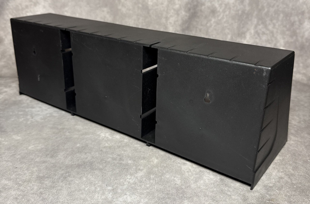 Laserline 30 CD Storage Rack Wall/Table Top Stackable Vintage Black Plastic