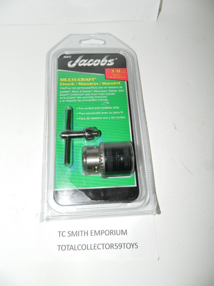 NEW Sealed Jacobs 30247 3/8" Multi-Craft Chuck 3/8"-24 Mount