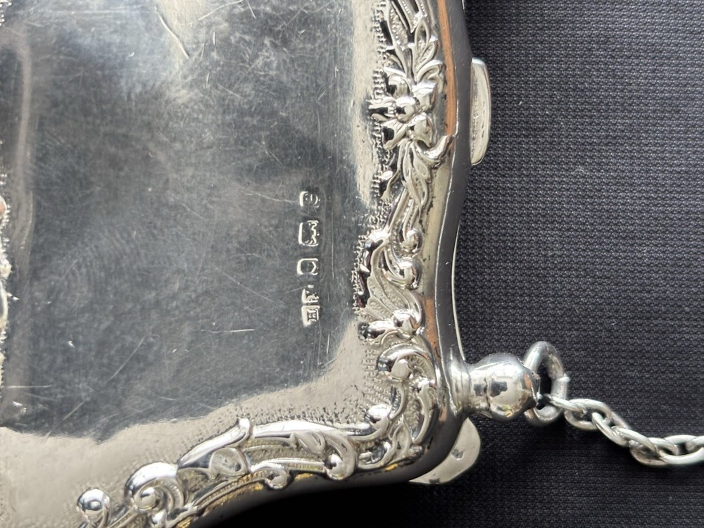 Reynolds Angels Solid Silver Purse, Henry Matthews 1904.