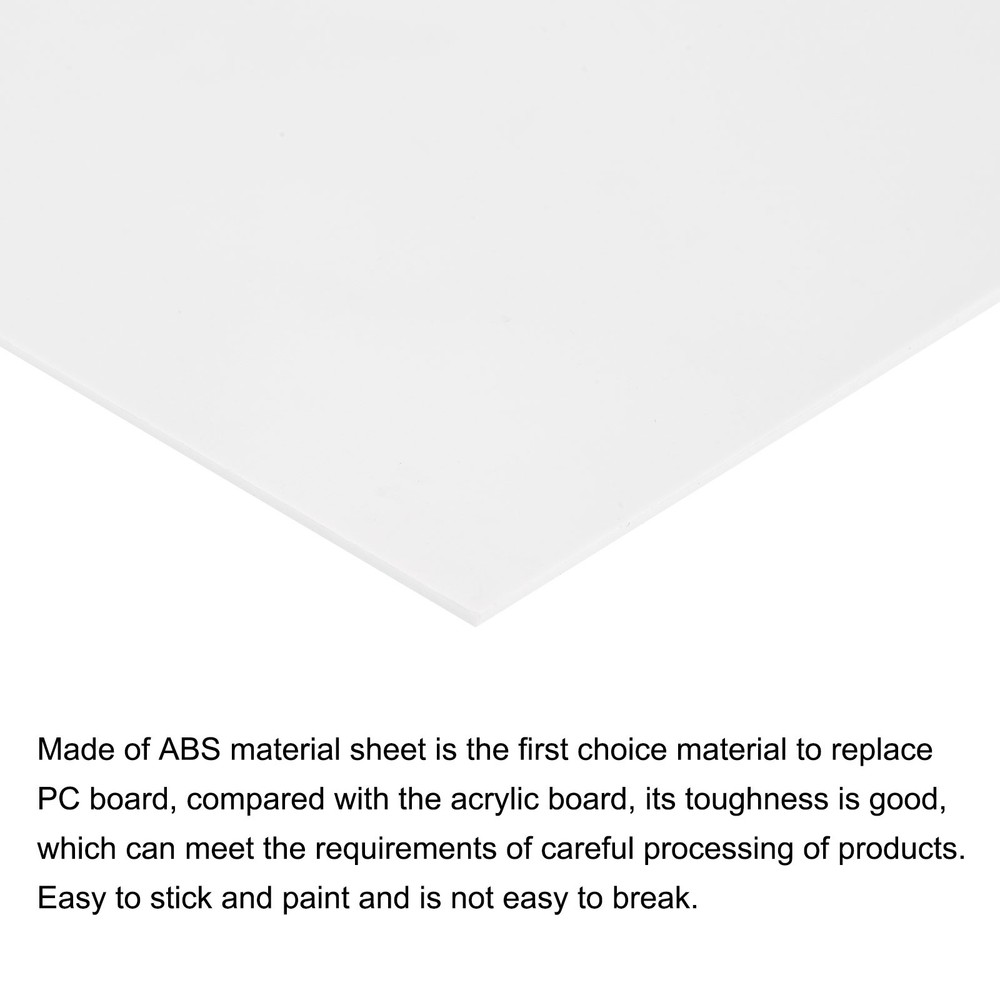 ABS Plastic Sheet 16 " x 12 " x 0.02 " ABS Styrene Sheets White 2 Pcs