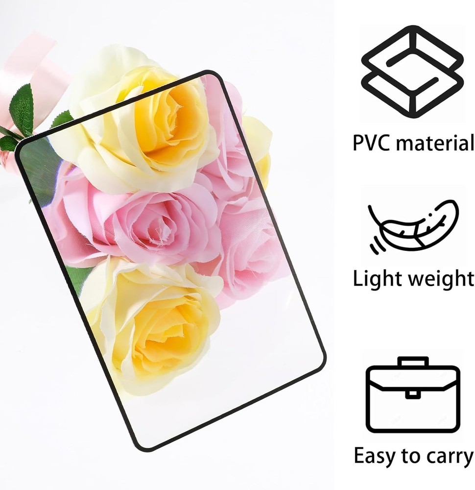4 Pcs 3X Magnifying Sheets for Easy Reading | Lightweight Dual-Function Bookmark