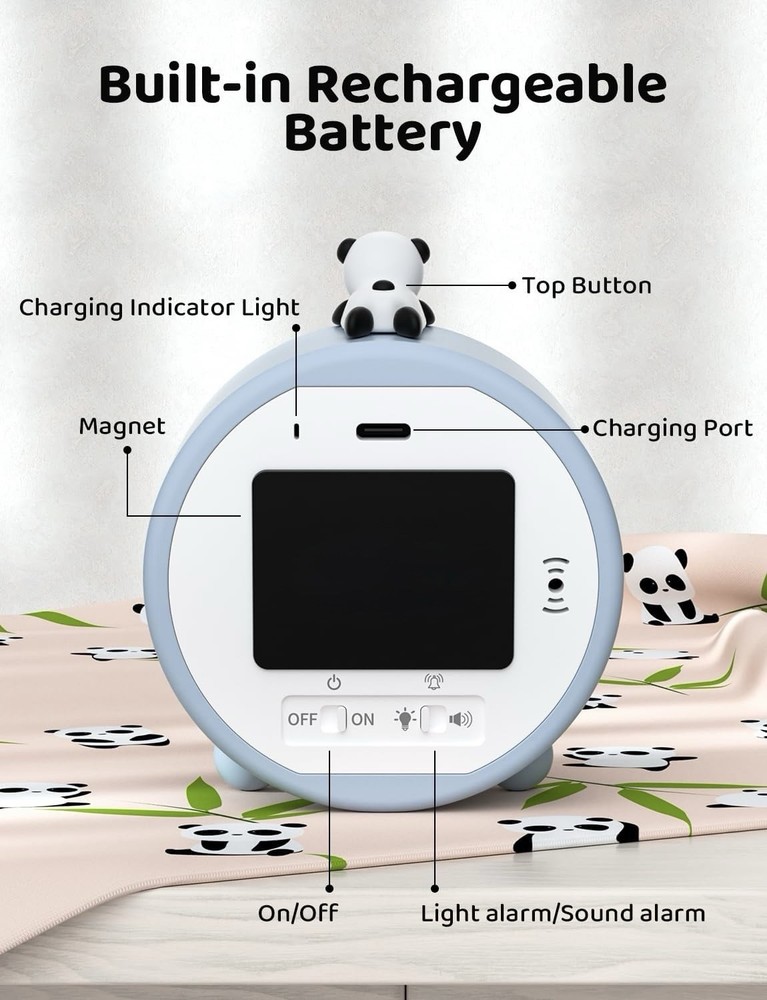 Visual Timer 60 Minute Countdown Silent Rechargeable Time Management Clock