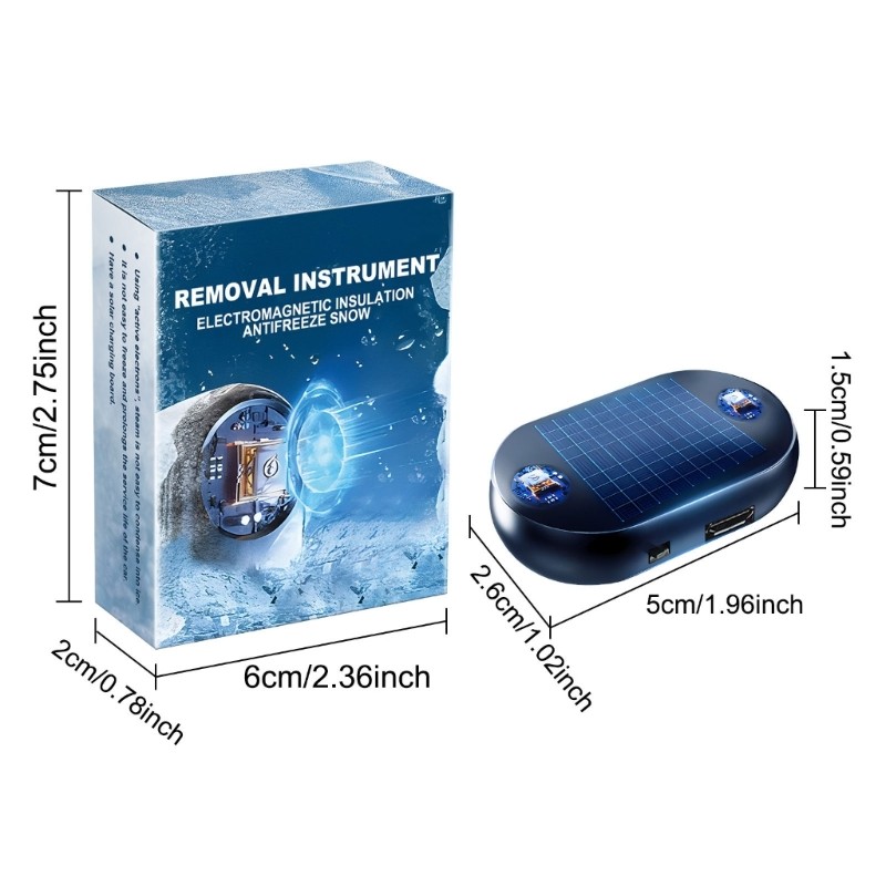 Electromagnetic Windshield Deicer Prevents Freezing Automatic Defogging Metal