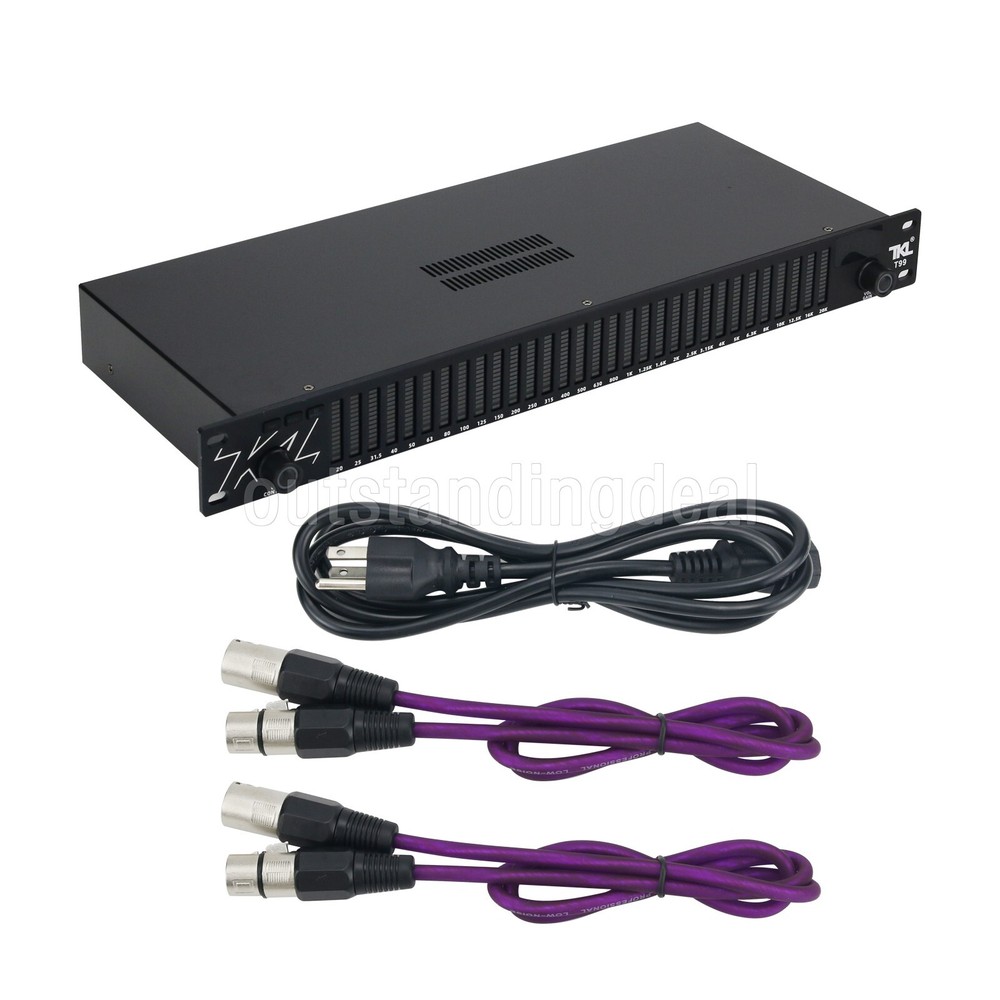 TKL T99 Digital Equalizer Spectrum Display For KTV Stage Performance Black Panel