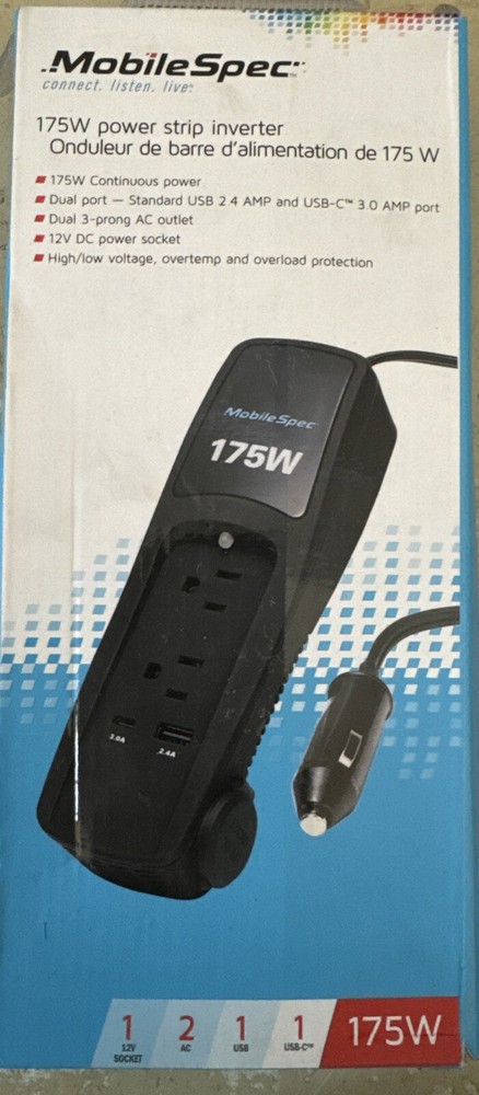 MOBILESPEC MSI175S 175W POWER STRIP INVERTER