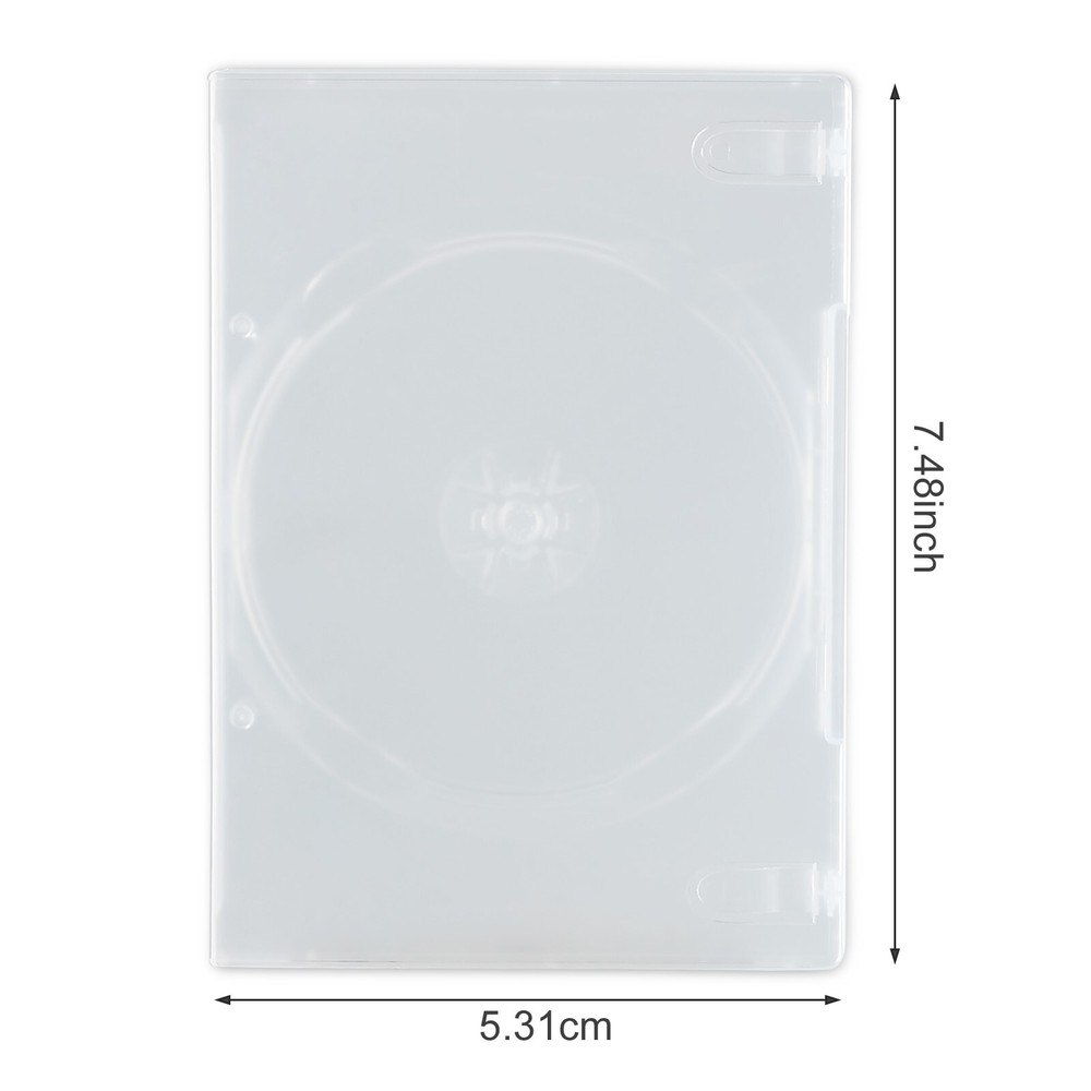 6 pcs 14mm Single Clear Standard CD DVD Bluray Disc Cases