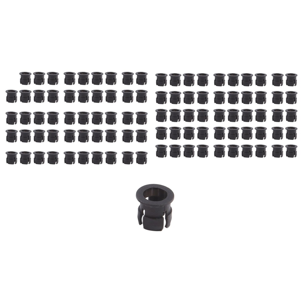 100 Pieces Black Plastic 5mm LED Clip Holder Display Panel Mount Cases E2M14839