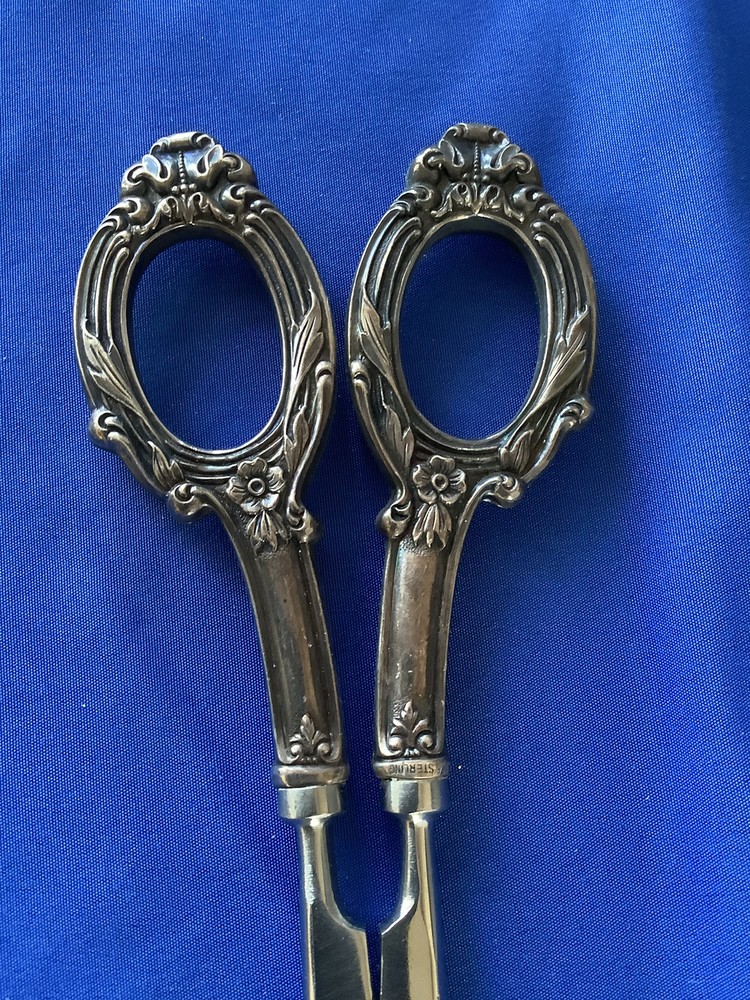 WEB Sterling Floral Kitchen Flower Grape Shears Scissors