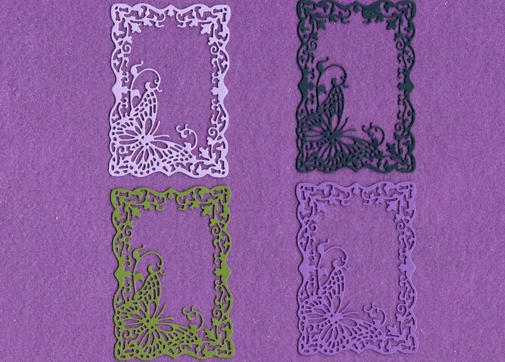 BUTTERFLY FRAME die cuts scrapbook cards