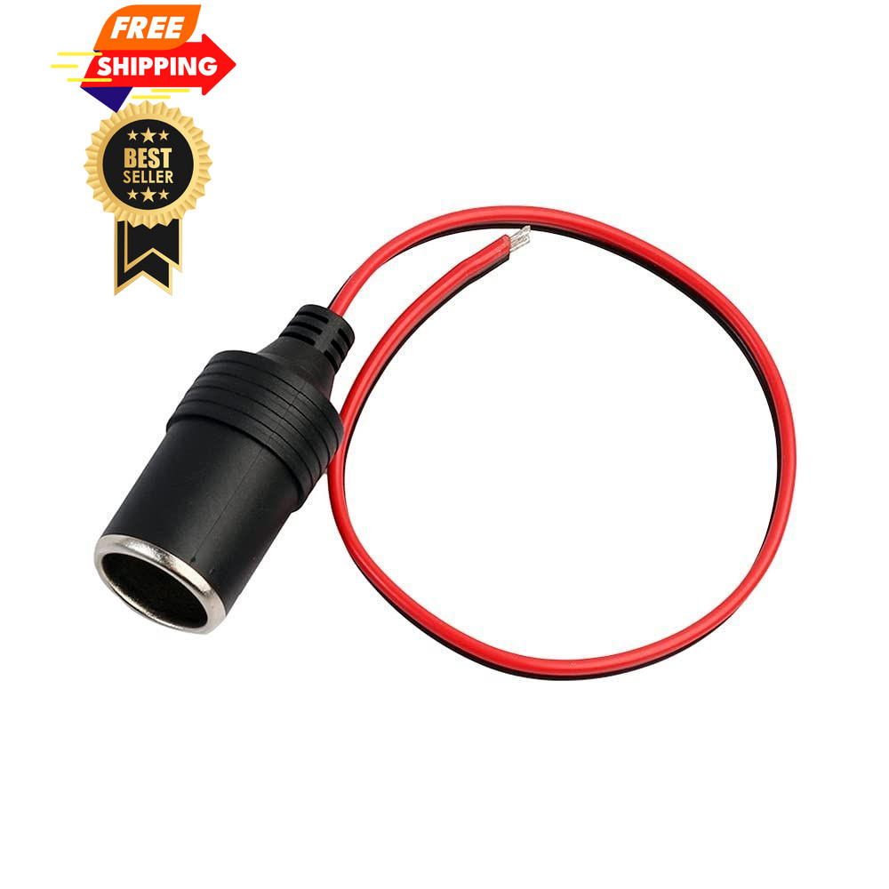 PLUSPOE Car Cigarette Lighter Female Socket Cable Plug Adapter for DC 12V /...