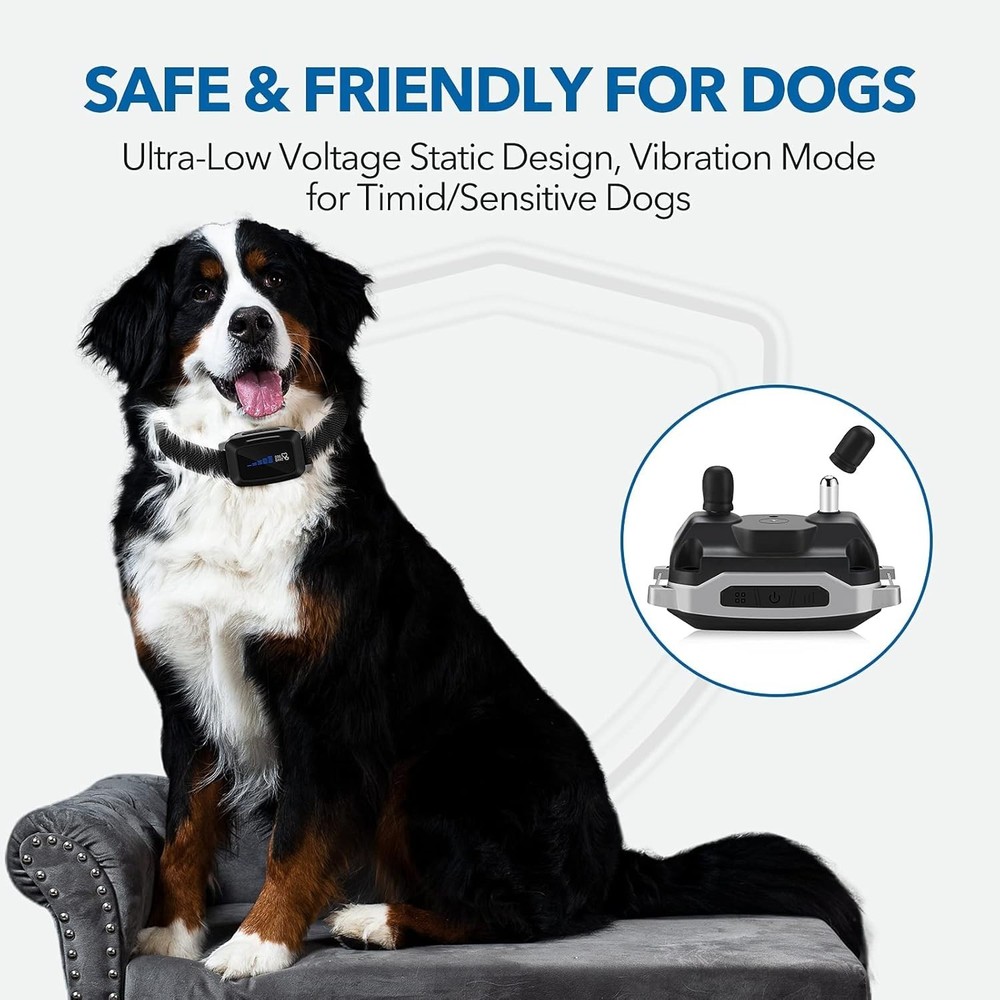 Intelligent Bark Control Collar - Vibration & Shock Modes, Waterproof Design