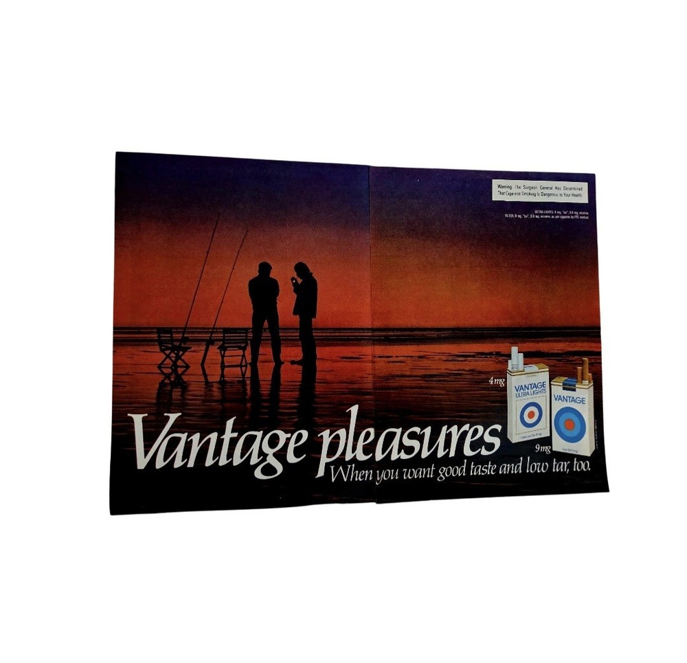 Vintage 1981 Print Advertisement for Vantage Cigarettes