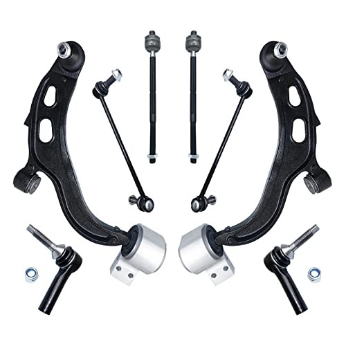 8Pcs Control Arms Tie Rods Sway Bar End Links for 2010-2012 Ford Flex Taurus