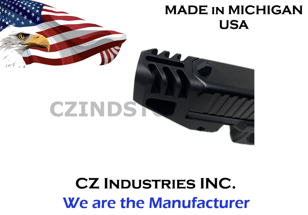 3D Printed Frame Mounted (PLA+)  Muzzle Compensator for Glock G19 Airsoft or BB