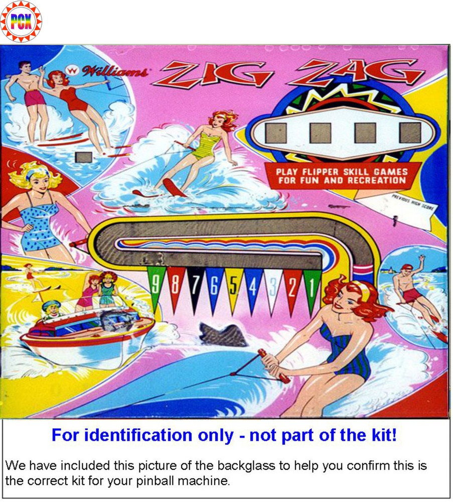1964 Williams Zig Zag Pinball Machine Rubber Ring Kit