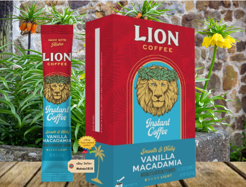 Lion Instant Vanilla Macadamia Nut Coffee, 8 stick - 1 Box