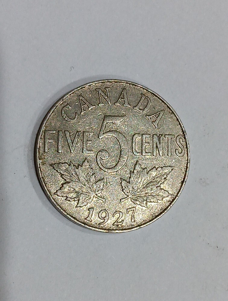 1927 Canada 5 Cents KM# 29 Circulated