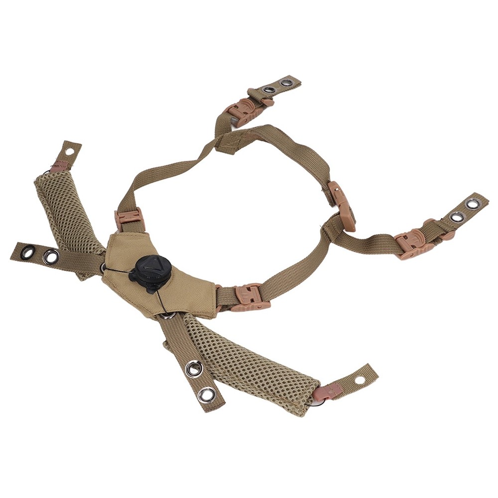 (Tan)Adjustable Dial Suspension System Chin Strap For Fast MICH Helmet WP New