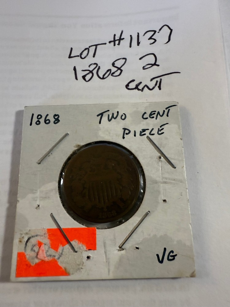 1868 Two Cent Piece Lot # 1137