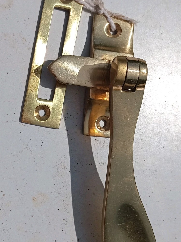 Vintage brass Olde Victorian Window Handle Security latch lock security