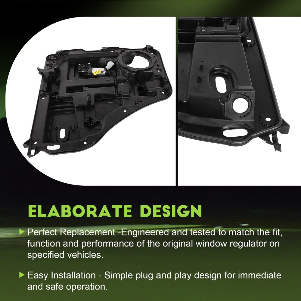 For 2007-2011 Dodge Nitro Power Window Regulator With Panel Motor Rear Left Side