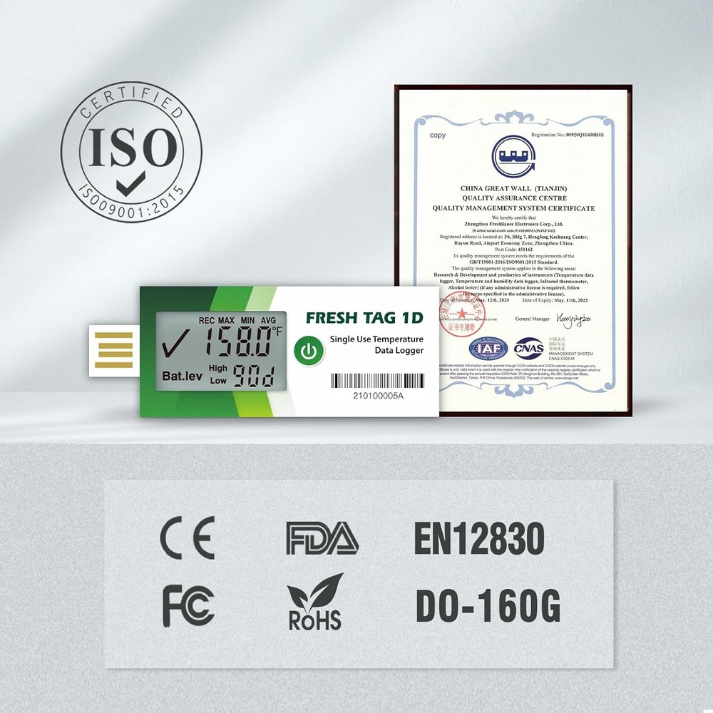 Freshliance USB Temperature Data Logger 30-Day Cold Chain