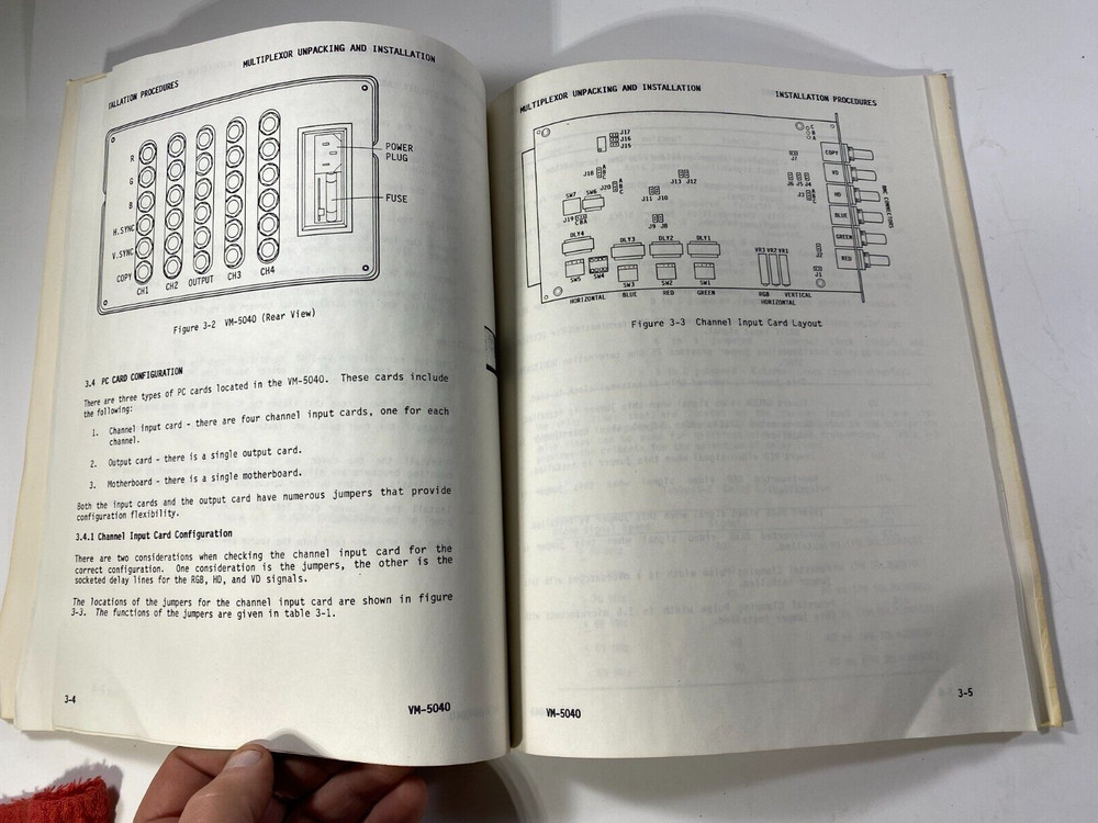 Seiko VM 5040 Unpacking instructions Booklet Manual Users Guide Multiplexor