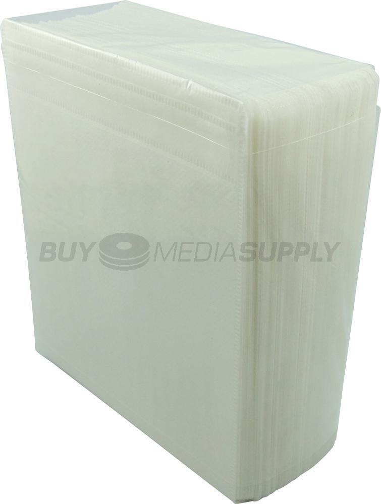 Non woven White Plastic Sleeve CD/DVD Double-sided Lot