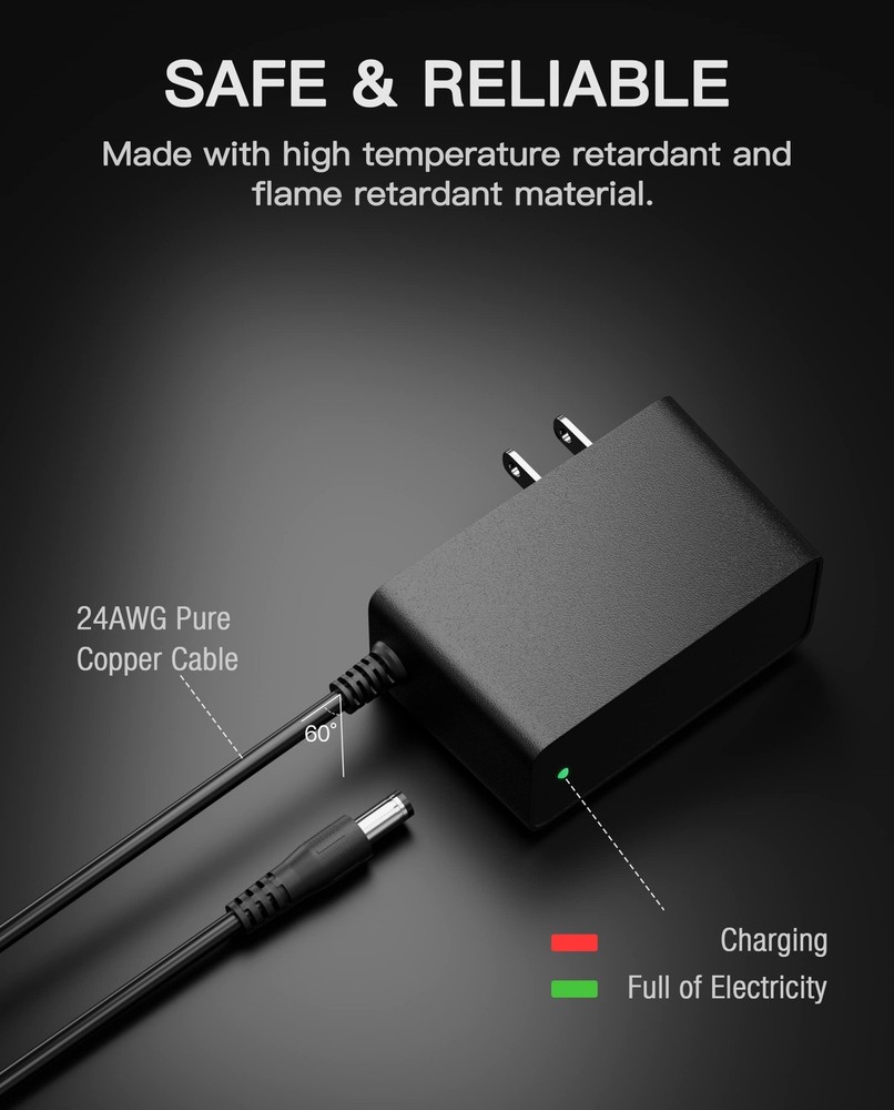 stio 25.2V AC/DC Adapter Compatible with Ninebot by Segway Zing E8 E10 E12 C8...